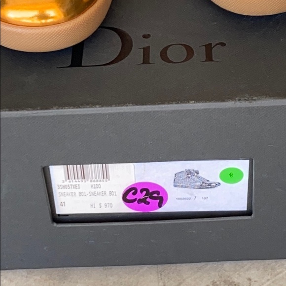 Metallic copper DIOR sneakers with shoe box - Picture 2 of 7